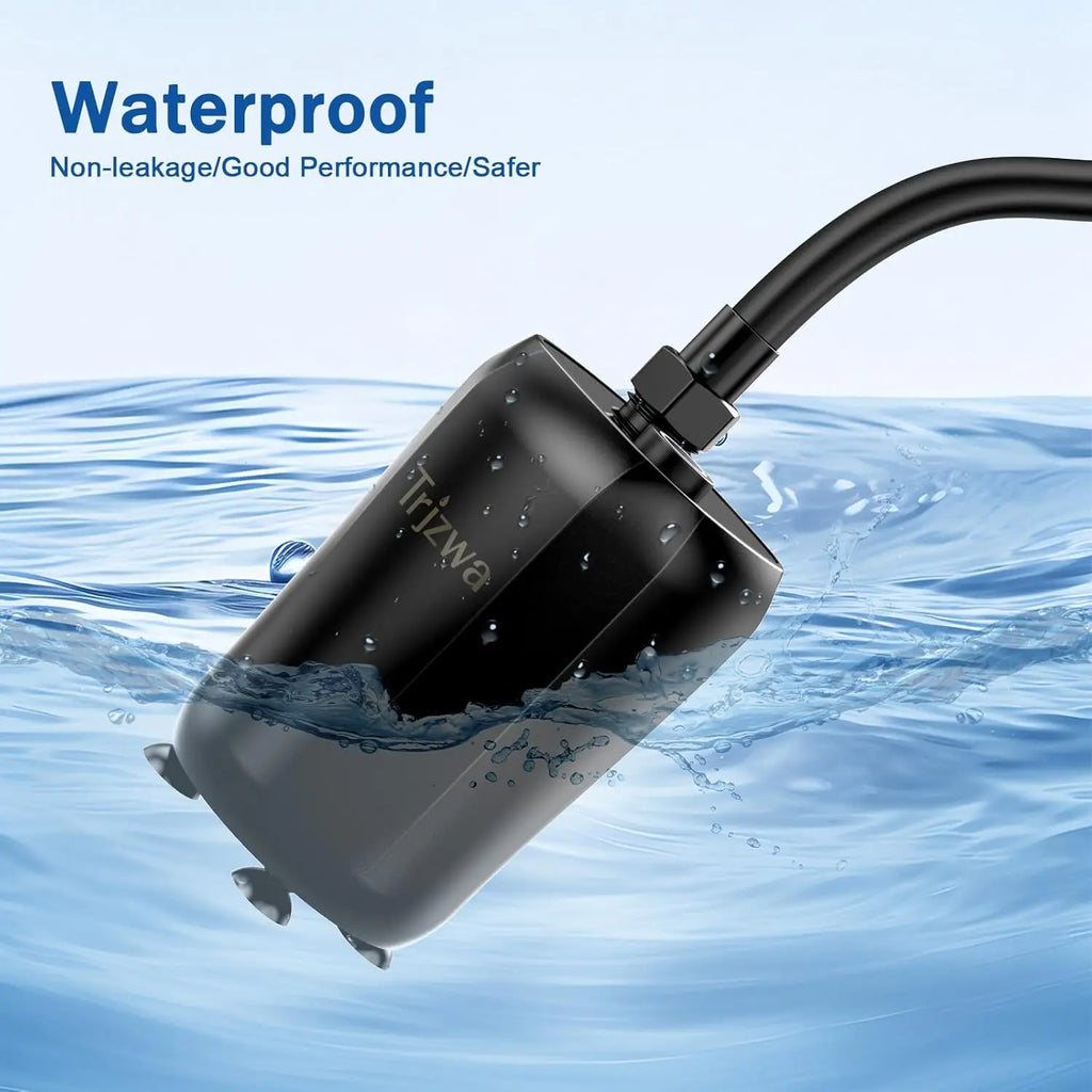 Portable Camping Shower with Digital Display, Adjustable Head & Folding Bucket for Outdoor Use