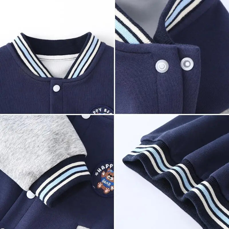 2025new boys and girlsOuterwear spring utumn clothing uniforms trend Casual Outfit handsome Long Sleeve Cartoon baseball jacket