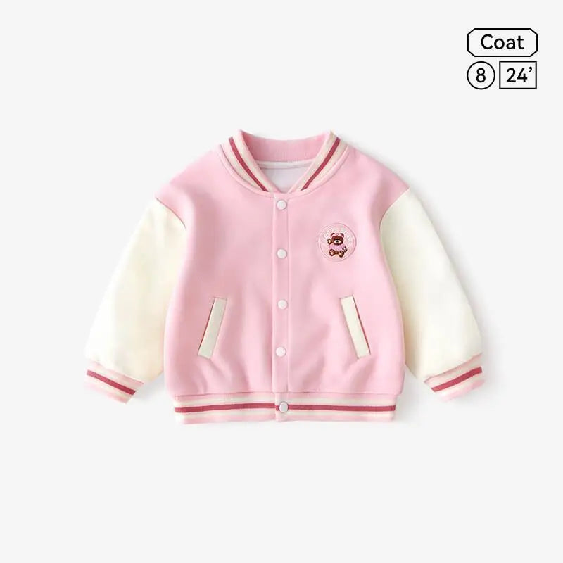 2025new boys and girlsOuterwear spring utumn clothing uniforms trend Casual Outfit handsome Long Sleeve Cartoon baseball jacket
