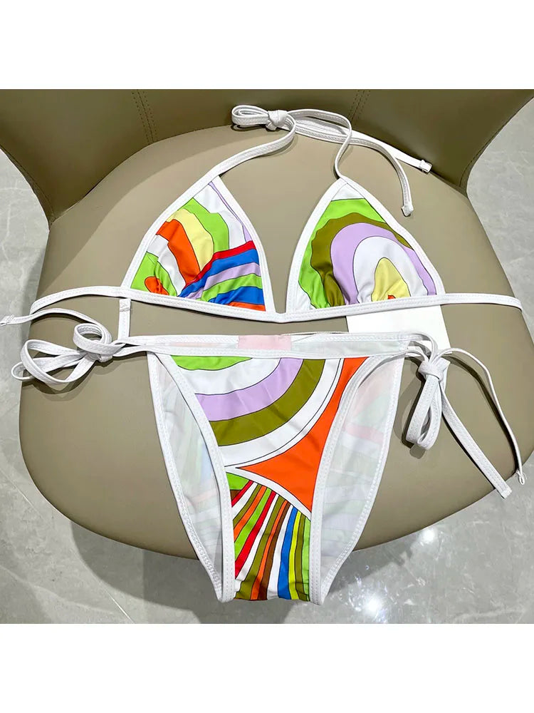 2026 NEW Designer Sexy Women's 2 Pieces Bikini Swimwear Printed Separates Bikini