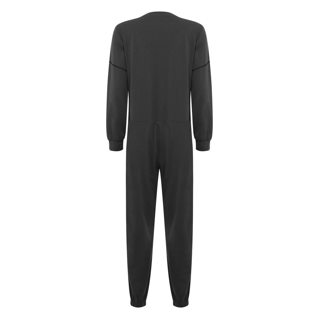 Women Elderly Dementia Alzheimer Adaptive Anti-strip Jumpsuit Long Sleeve Long Pants Rompers for Special Needs Caring Patient