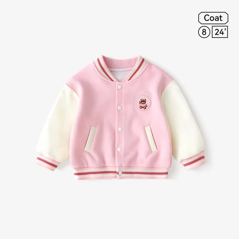 2025new boys and girlsOuterwear spring utumn clothing uniforms trend Casual Outfit handsome Long Sleeve Cartoon baseball jacket