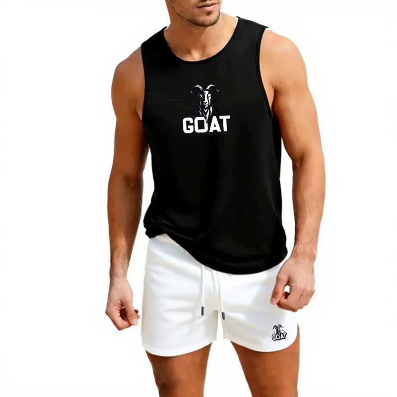 summer Sleeveless vest outdoor sport tank top running fitness undershirt quick drying round neck gym T-shirt men Breathable tops