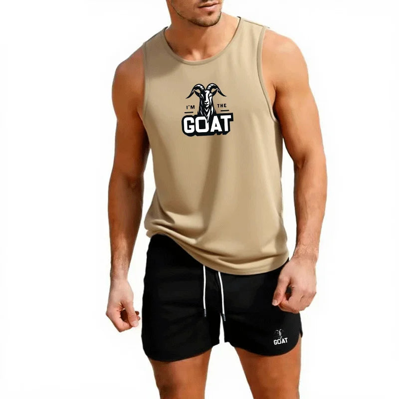 summer Sleeveless vest outdoor sport tank top running fitness undershirt quick drying round neck gym T-shirt men Breathable tops