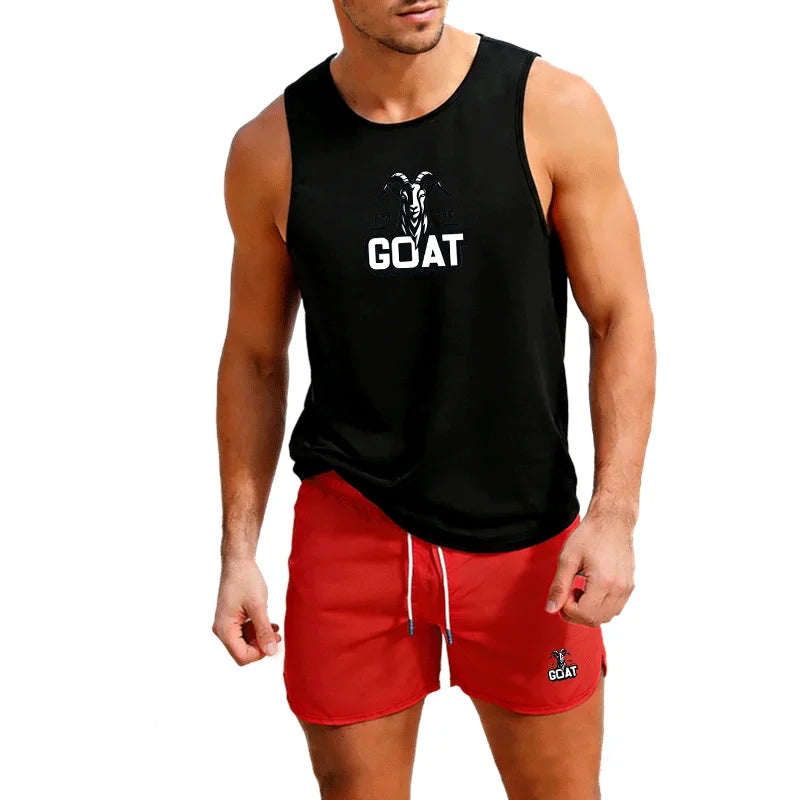 summer Sleeveless vest outdoor sport tank top running fitness undershirt quick drying round neck gym T-shirt men Breathable tops