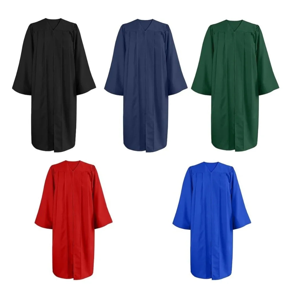 Degree Conferment Graduation Season Graduation Gown Doctor Master Graduation Honorary Academic Robe Solid Color Student