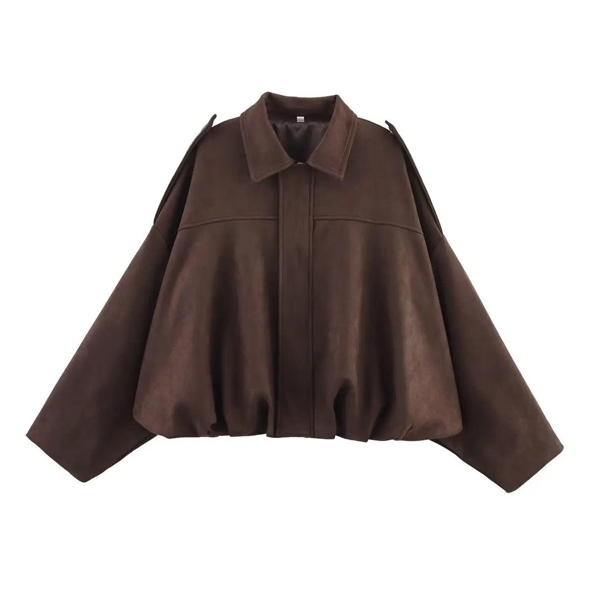 Women's Army Elegant Bomber Jackets Coats Fashion Turn-down Collar Long Sleeve Loose Coats Vintage Female Outerwear Chic Tops