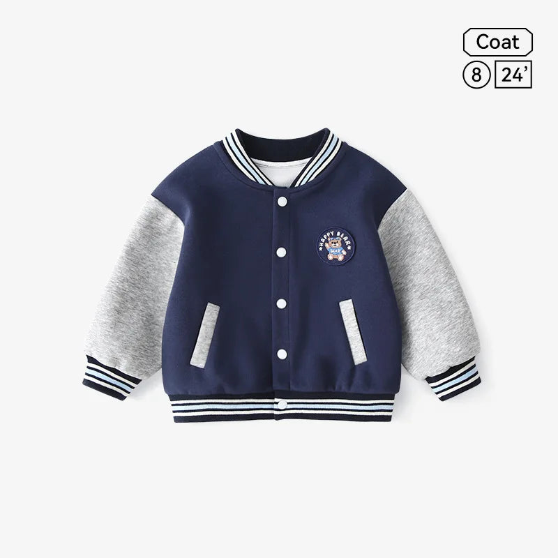 2025new boys and girlsOuterwear spring utumn clothing uniforms trend Casual Outfit handsome Long Sleeve Cartoon baseball jacket