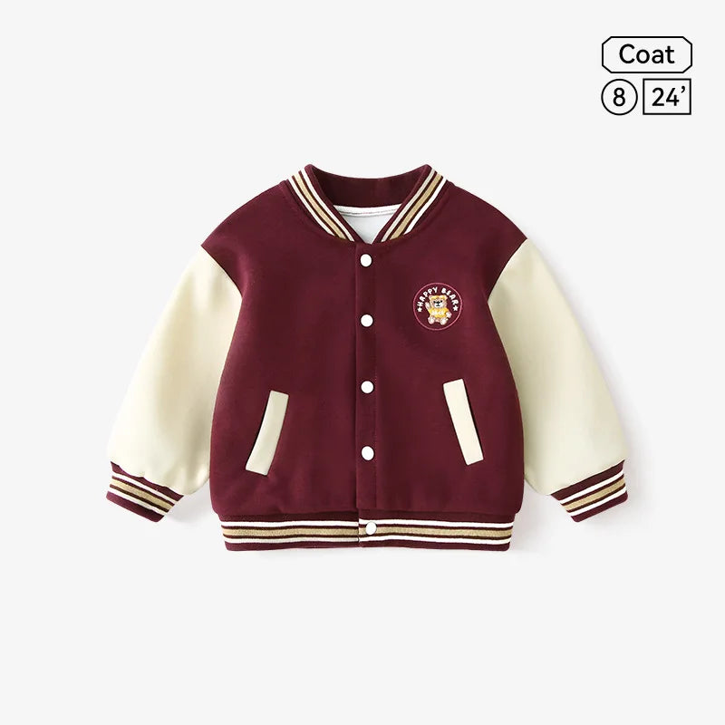 2025new boys and girlsOuterwear spring utumn clothing uniforms trend Casual Outfit handsome Long Sleeve Cartoon baseball jacket