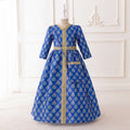 Elegant Printed Muslim Girl's Dress Middle East Arabic Style Long Robe Princess Style Child Eid Party Enfant Gown Casual Dresses