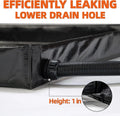 Foldable Shower Basin Pan, 41x41x5in Collapsible with Removable Drain Pipe and Storage Bag for Universal Use