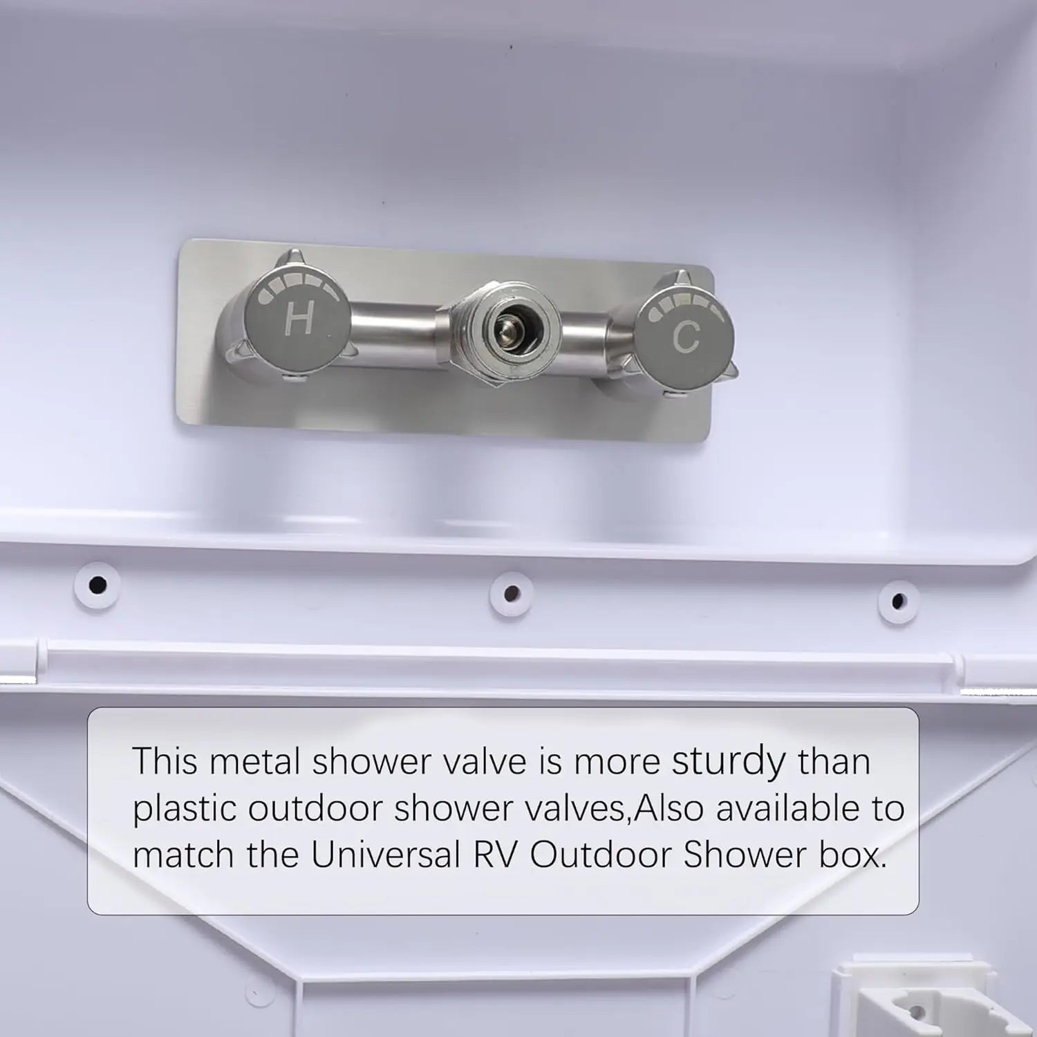 All Metal RV Quick Connect Faucet, 4" Shower Valve Kit for Camper Outside Replacement in Brushed Nickel