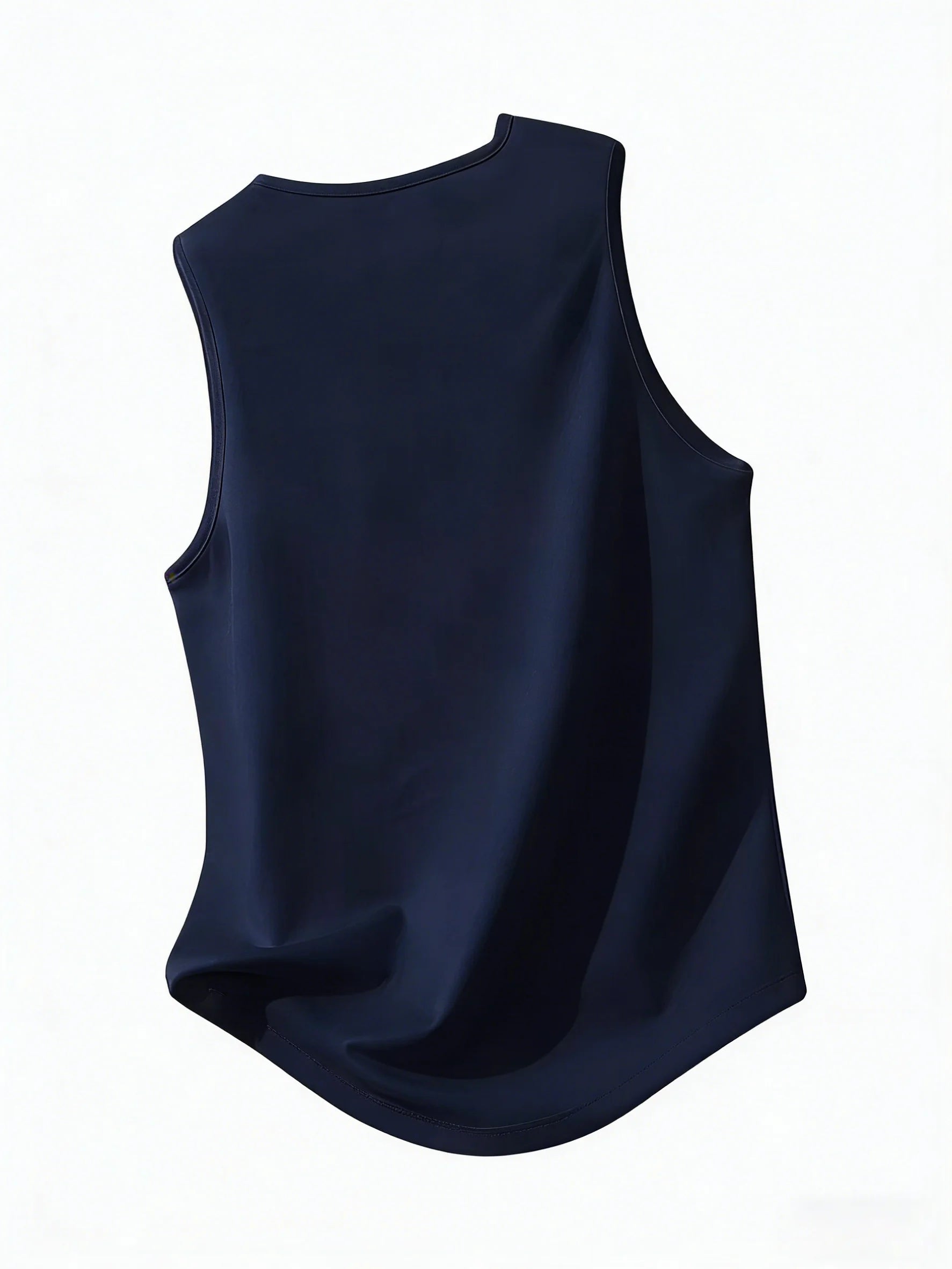 Summer men's sleeveless letter-printed turtleneck sweater - versatile, comfortable, suitable for casual outings