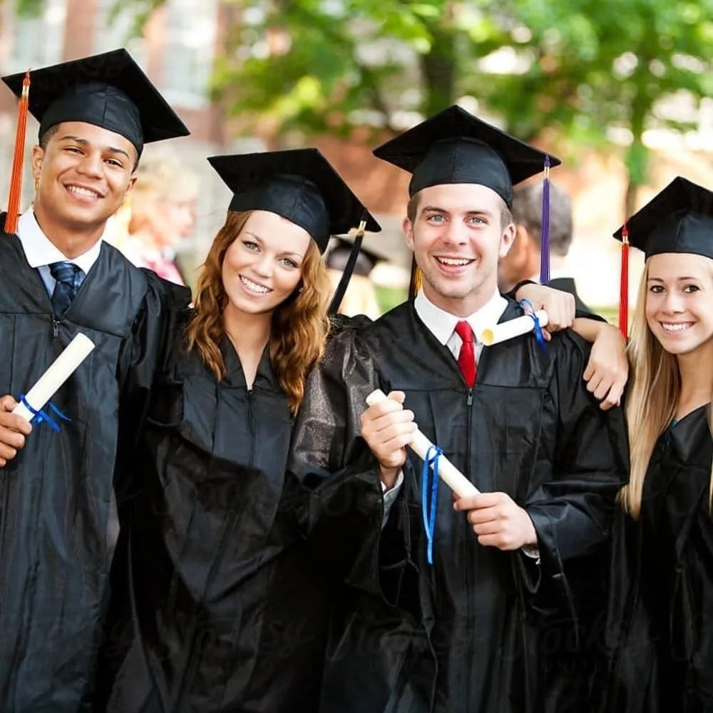 Degree Conferment Graduation Season Graduation Gown Doctor Master Graduation Honorary Academic Robe Solid Color Student
