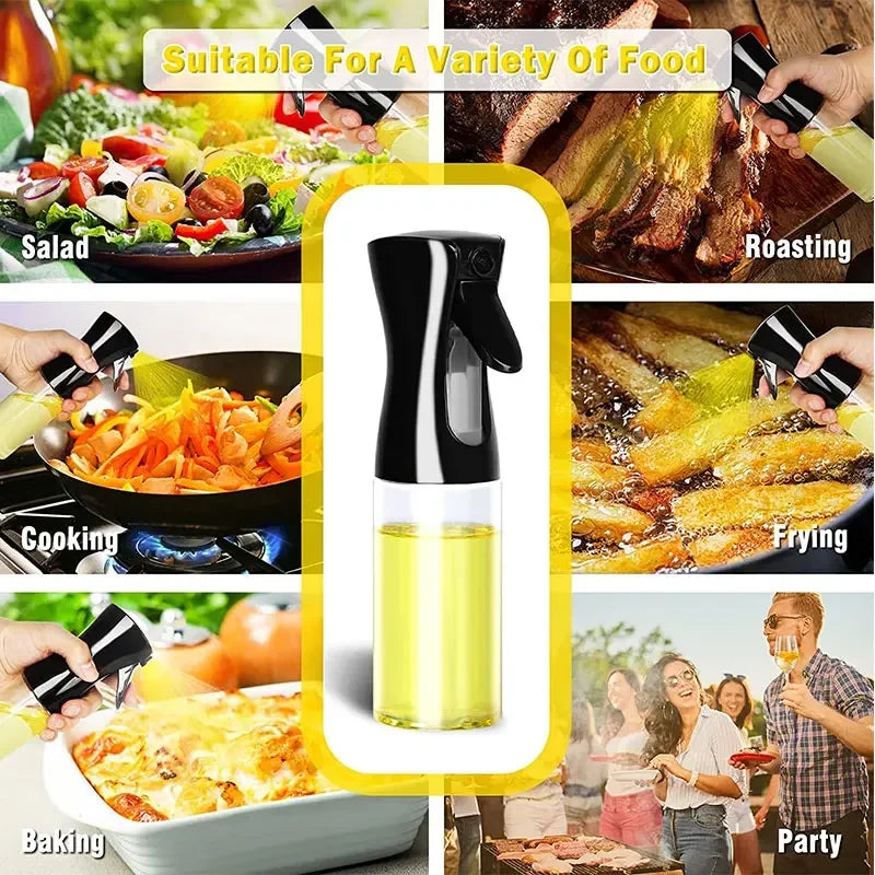 200/300/500m Oil Spray Bottle Kitchen BBQ Cooking Olive Oil Dispenser Camping Baking Empty Vinegar Soy Sauce Sprayer Containers