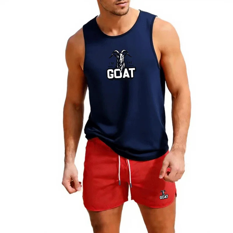 summer Sleeveless vest outdoor sport tank top running fitness undershirt quick drying round neck gym T-shirt men Breathable tops