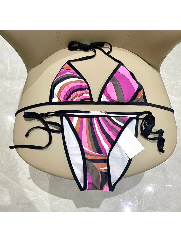 2026 NEW Designer Sexy Women's 2 Pieces Bikini Swimwear Printed Separates Bikini
