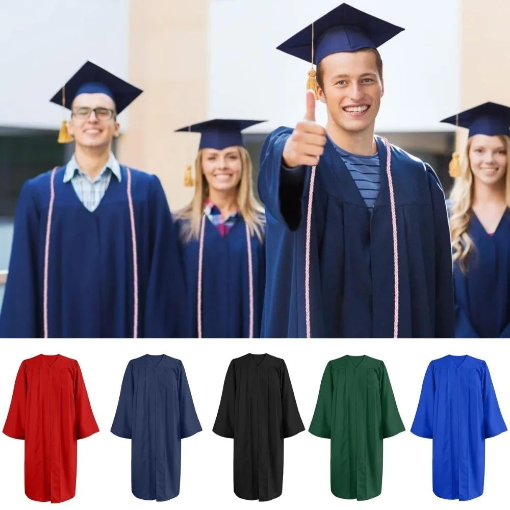 Degree Conferment Graduation Season Graduation Gown Doctor Master Graduation Honorary Academic Robe Solid Color Student
