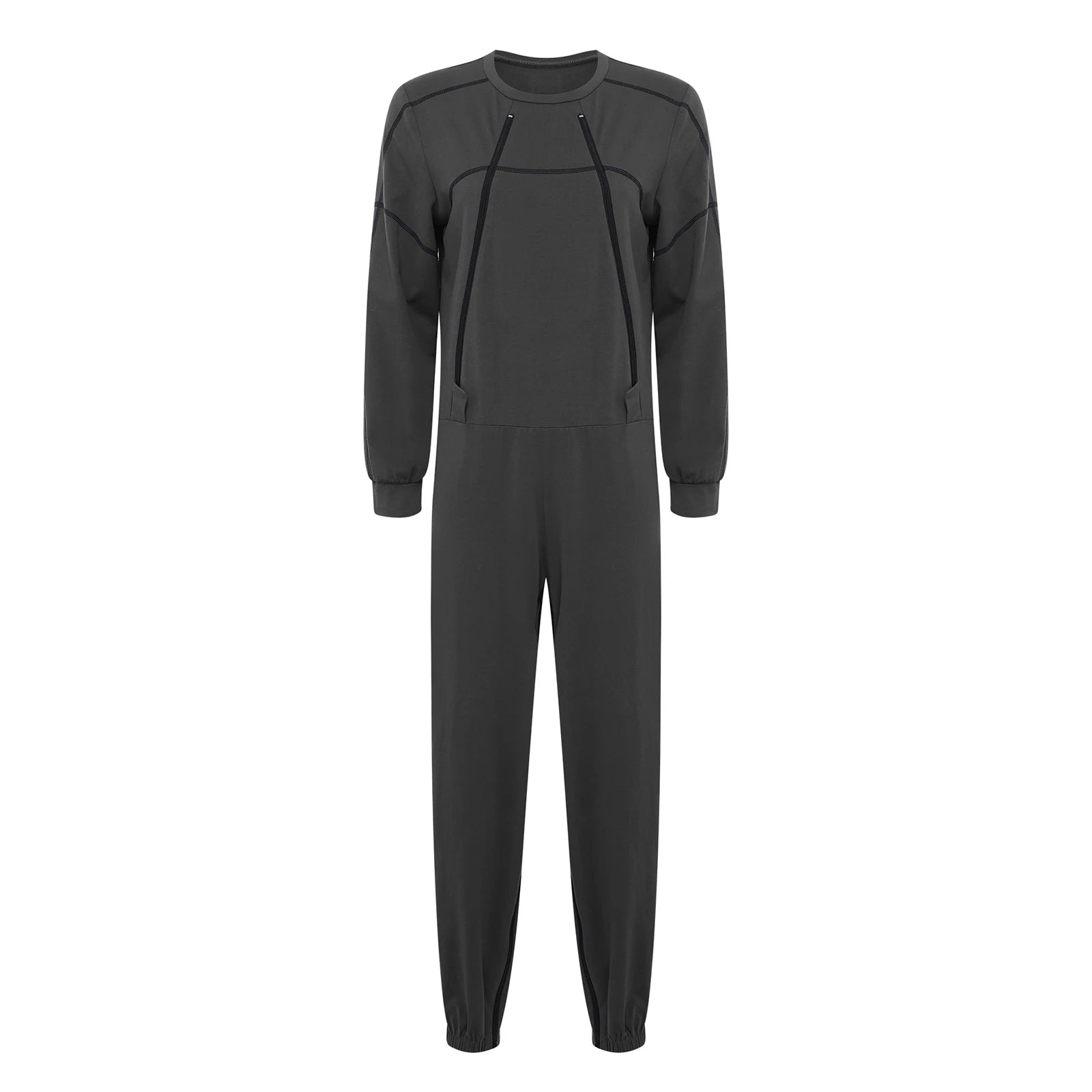 Women Elderly Dementia Alzheimer Adaptive Anti-strip Jumpsuit Long Sleeve Long Pants Rompers for Special Needs Caring Patient