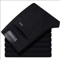 2026 New Business Men's Jeans Casual Straight Stretch Fashion Classic Blue Black Work Denim Pant Trousers Male  Clothing