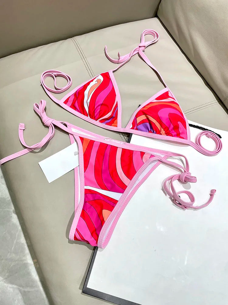 2026 NEW Designer Sexy Women's 2 Pieces Bikini Swimwear Printed Separates Bikini