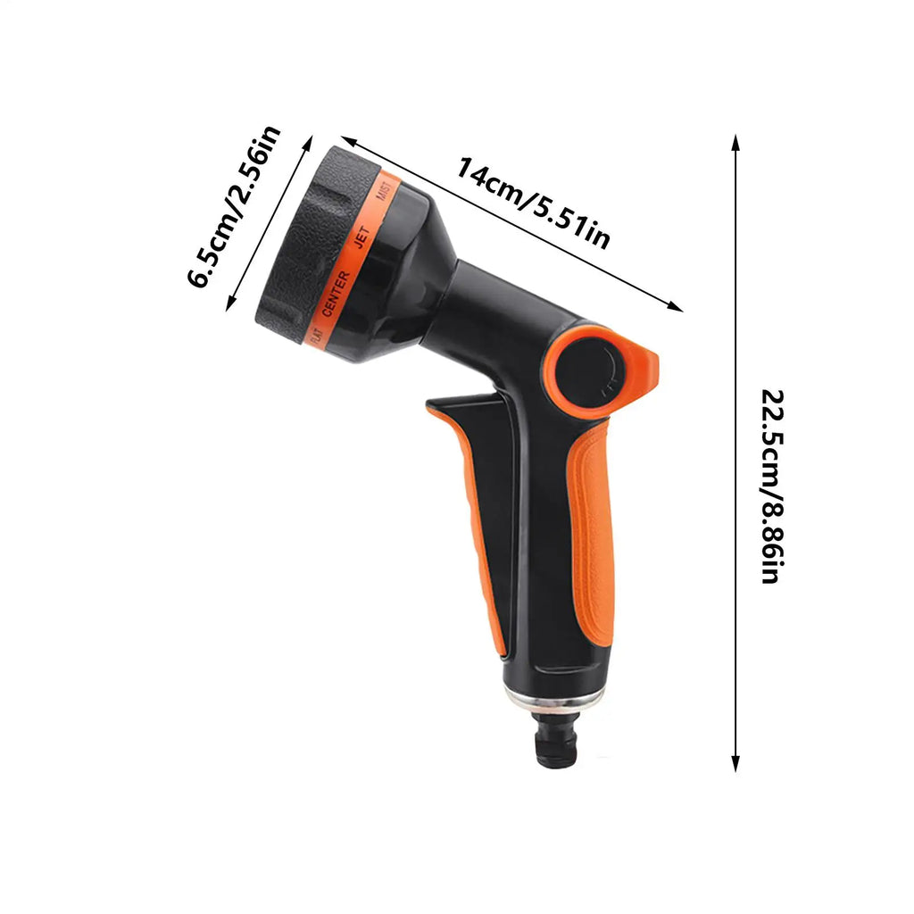 Water Hose Nozzle 5 Patterns Washer Head High Pressure Outdoor Hose Nozzle For Car Washing Auto Lawn Gardening Plant Outdoor